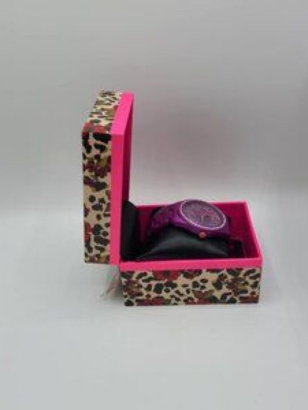 Betsey Johnson Color Spray Purple Watch NEW NIB Working New Battery.